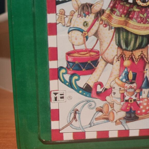 Mary Engelbreit Christmas Old World Santa Tin Box Midwest Of Cannon Falls - Picture 3 of 8